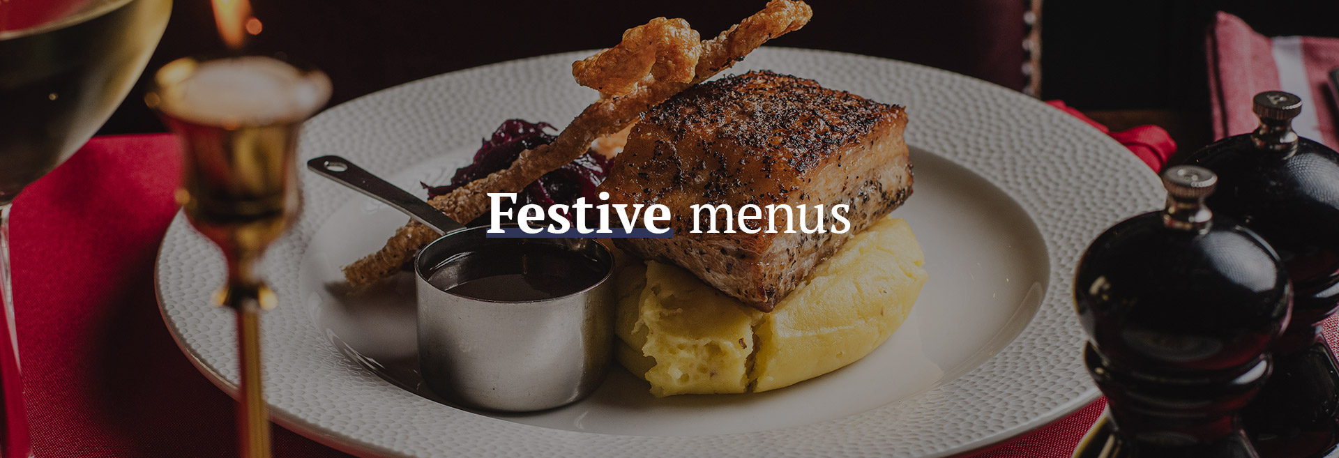 Christmas menu at The Crown Tavern