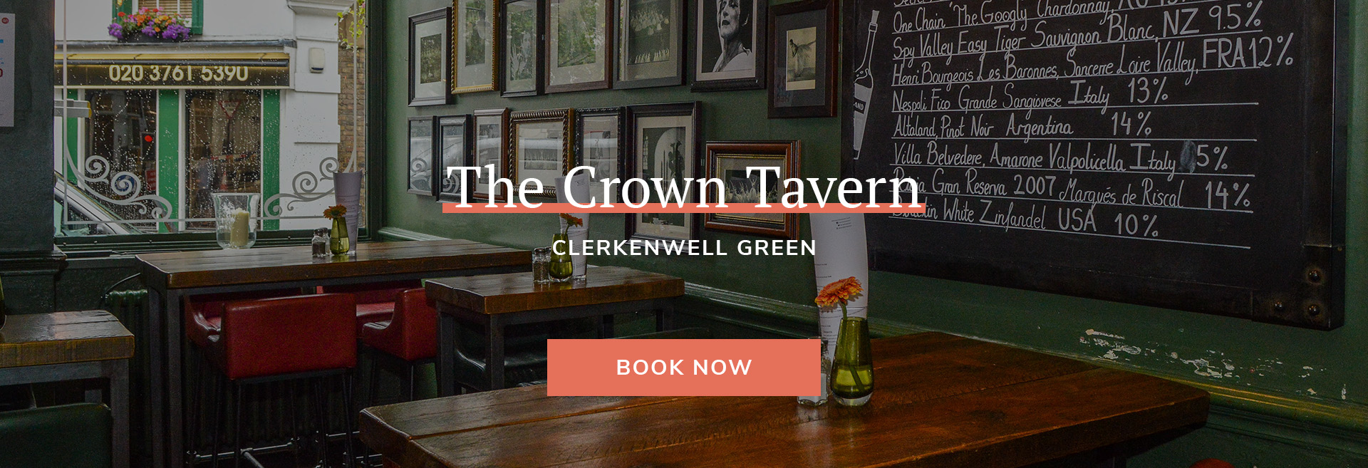 Join us at The Crown Tavern in London for delicious pub food